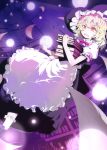  apron blonde_hair bobby_socks book bookshelf bow carrying frills hat kirisame_marisa library light_particles neck_ribbon open_mouth orange_eyes petals puffy_sleeves rca ribbon short_sleeves socks solo sweatdrop touhou waist_apron white_legwear witch witch_hat 