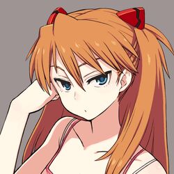  animated_gif bare_shoulders blink blinking bra_strap camisole chan_co collarbone gif neon_genesis_evangelion rebuild_of_evangelion shikinami_asuka_langley solo souryuu_asuka_langley tsurime 
