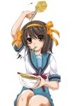  noodles ramen school_uniform serafuku suzumiya_haruhi suzumiya_haruhi_no_yuuutsu wanyan_aguda 