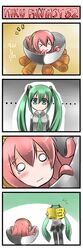  ... 4koma :&lt; book catstudio_(artist) comic cooking hatsune_miku highres megurine_luka o_o pot silent_comic takoluka tears vocaloid 