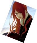  lipstick long_hair outdoors persona persona_3 red_eyes red_hair redhead scarf yoshida_shiro 