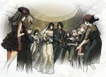  alisa_ilinichina_amiella amemiya_rindou bare_shoulders black_hair blue_eyes bride brown_hair cabbie_hat daiba_canon dress formal fujiki_kouta gloves god_eater god_eater_burst hat long_hair multiple_boys multiple_girls official_art open_mouth pink_hair short_hair silver_hair skirt smile soma_schicksal suit tachibana_sakuya_(god_eater) wedding wedding_dress white_dress 