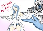  1girl blanc breasts choujigen_game_neptune commentary_request djayo english neptune_(series) solo weapon white_heart 