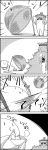  4koma bowl comic commentary_request curry curry_rice drop_trap eating empty_eyes food hat hiding highres lyrica_prismriver monochrome shaded_face smile spoon tani_takeshi touhou translated wiping_forehead yukkuri_shiteitte_ne 