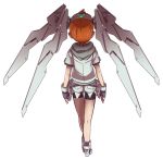  1girl alternate_color from_behind gundam gundam_age gundam_age-2 king_of_unlucky mecha_musume orange_hair personification solo winged_hairband 