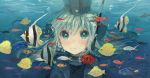  1girl blonde_hair blue_eyes fish kantai_collection long_hair tanuma_(tyny) u-511_(kantai_collection) underwater 