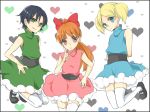  3girls akatsuki_kouya blossom_(ppg) bubbles_(ppg) buttercup_(ppg) multiple_girls powerpuff_girls 