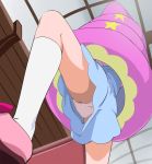  1girl asahina_mirai from_below haruyama_kazunori mahou_girls_precure! panties precure skirt socks solo star underwear 