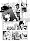  6+girls akatsuki_(kantai_collection) amatsukaze_(kantai_collection) comic fubuki_(kantai_collection) hibiki_(kantai_collection) ikazuchi_(kantai_collection) inazuma_(kantai_collection) kantai_collection mochizuki_(kantai_collection) multiple_girls object_on_head one_eye_closed pantyhose parody sakamoto_desu_ga? school_uniform serafuku shimakaze_(kantai_collection) smile tonari_(ichinichime_azuma) translation_request yukikaze_(kantai_collection) 