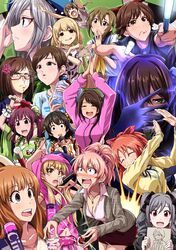  6+girls abe_nana absurdres akagi_miria anastasia_(idolmaster) black_hair blonde_hair blue_eyes brown_eyes brown_hair drill_hair futaba_anzu glasses green_eyes highres honda_mio idolmaster idolmaster_cinderella_girls idolmaster_side-m jougasaki_mika jougasaki_rika kanzaki_ranko long_hair maekawa_miku mimura_kanako moroboshi_kirari multiple_girls ni_(ippozenshin) nitta_minami ogata_chieri pink_hair red_eyes sakuraba_kaoru shibuya_rin shimamura_uzuki short_hair silver_hair sketchbook tada_riina twin_drills twintails two_side_up yellow_eyes 