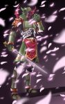  belt cherry_blossoms enishi highres kamen_rider kamen_rider_hibiki_(series) kamen_rider_kabuki oni sword weapon 