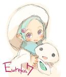  aqua_hair eureka eureka_7 eureka_7:pocketful_of_rainbows eureka_seven eureka_seven:_pocket_ga_niji_de_ippai eureka_seven_(series) large_hat nirvash oomiya purple_eyes violet_eyes 