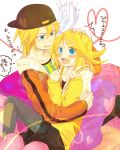  heart highres juvenile_(vocaloid) kagamine_len kagamine_rin pantyhose shinigami_a siblings twins vocaloid 