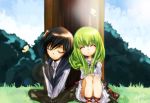 butterfly c.c. cc code_geass lelouch_lamperouge meimi sleeping tree v_arms young 