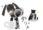  blush cat coffee cup hina joystick minigirl robot twintails 