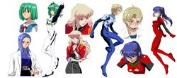  akagi_ritsuko_(cosplay) ayanami_rei ayanami_rei_(cosplay) bad_id cosplay genderswap glasses grace_o&#039;connor grace_o'connor highres ikari_shinji ikari_shinji_(cosplay) katsuragi_misato katsuragi_misato_(cosplay) macross macross_frontier mikhail_buran neon_genesis_evangelion neshougatsu parody plugsuit ranka_lee saotome_alto school_uniform sheryl_nome soryu_asuka_langley_(cosplay) souryuu_asuka_langley souryuu_asuka_langley_(cosplay) 