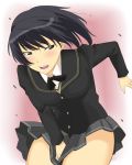  1girl amagami black_hair pleated_skirt ponytail school_uniform shouji_2 skirt solo tsukahara_hibiki wind_lift 