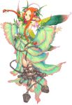  avalon_code braids chains fairy fairy_wings green_eyes highres long_hair mieli official_art orange_hair pointy_ears redhead wings 