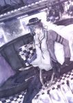  chain chains couch dutch_angle glasses long_sleeves male original stage_lights suipuu_izuru 