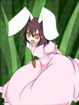  bunny_ears carrot dress inaba_tewi jewelry lowres open_mouth pendant rabbit_ears red_eyes ryu-tan ryutan smile touhou 