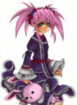  aster-drop bad_id blue_eyes bunny dress frills gothic_lolita hair_ribbon hairband lolita_fashion pink_hair presea_combatir rabbit ribbon skirt stuffed_animal stuffed_toy tales_of_(series) tales_of_symphonia twintails yuuto 