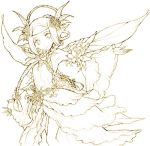  avalon_code fairy fairy_wings lineart long_hair mieli monochrome pointy_ears sketch wings 