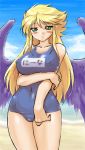  1girl blonde_hair blush breasts breath_of_fire breath_of_fire_ii large_breasts long_hair nina_(breath_of_fire_ii) solo source_request 