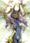  1girl arms_up dragon_girl horns maxa&#039; monster_girl monster_hunter orange_eyes personification purple_hair scales shagaru_magala tagme tail wings 