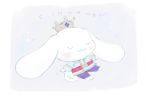  cinnamoroll closed_eyes crown highres nishihara_isao sanrio smile 