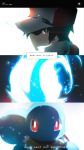  comic commentary english highres looking_back pixelated poke_ball pokemon pokemon_(creature) pokemon_(game) pokemon_rgby red_(pokemon) red_(pokemon)_(classic) red_eyes squirtle tom_skender 