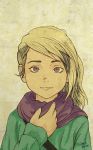  anime blonde czechonski eyes girl imaginatoria kawaii marcin moe purple scarf 