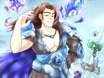  animal_ears blue_eyes bound brown_hair genderswap kha&#039;zix league_of_legends long_hair multiple_girls personification short_hair taric thresh tied_up vilde_loh_hocen warwick weapon 