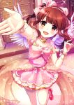  1girl blush brown_eyes brown_hair highres idolmaster idolmaster_cinderella_girls ogata_chieri open_mouth shibuki_kamone smile solo twintails 