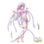  1girl angel angel_wings bandages mummy musora original pink_hair talisman violet_eyes white_background wings 