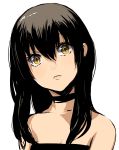  1girl absurdres baccano! bare_shoulders black_hair chane_laforet choker enami_katsumi highres long_hair yellow_eyes younger 