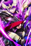  1boy armor axe fingerless_gloves gauntlets gloves hanano_(spinel) loki_(saint_seiya:_soul_of_gold) long_hair purple_hair saint_seiya saint_seiya:_soul_of_gold solo violet_eyes weapon 