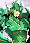  1boy armor beard blonde_hair facial_hair helmet horns katori_(katokichi) saint_seiya saint_seiya:_soul_of_gold solo tanngrisnir_heracles 