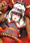  arms_up black_hair blush_stickers ge_(wild_arms) ge_(wild_arms)_(cosplay) helmet senki_zesshou_symphogear suga_leon tsukuyomi_shirabe twintails wild_arms wild_arms_2 