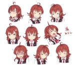  &gt;:( &gt;_&lt; /\/\/\ 1girl :&gt; ;d =_= ^_^ ^o^ ahoge anger_vein angry arashi_(kantai_collection) black_vest blush brown_eyes closed_eyes cnm collared_shirt crossed_bangs crying expressionless expressions eyebrows eyebrows_visible_through_hair head_tilt jitome kantai_collection laughing looking_afar multiple_views necktie one_eye_closed open_clothes open_mouth open_vest red_necktie redhead shaded_face shirt short_hair sidelocks signature simple_background smile streaming_tears surprised tears upper_body vest white_background white_shirt wince wing_collar 