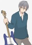  1boy bass_guitar idolmaster idolmaster_side-m instrument male_focus sakaki_natsuki shiira_(yuneno) solo 