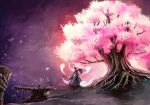  (9)_pai_bingxiang 1girl cherry_blossoms highres hitodama saigyou_ayakashi saigyouji_yuyuko solo touhou tree wide_sleeves 