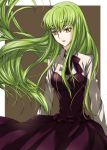  1girl c.c. code_geass dress green_hair kokuchi long_hair solo yellow_eyes 
