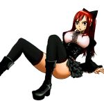  erza_scarlet fairy_tail gothic redhead render transparent transparent_png 