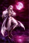  absurdres blonde_hair cape claymore highres isley long_hair male moon scan sky solo 