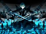  blonde_hair blue_eyes dual_wield dual_wielding hood keyblade kingdom_hearts kingdom_hearts_ii male organization_xiii roxas weapon yahotoka zipper 