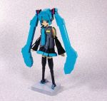  1girl aqua_eyes aqua_hair detached_sleeves hatsune_miku headset lego long_hair necktie skirt solo thigh-highs twintails very_long_hair zettai_ryouiki 