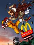  bruise burger_king crown fight mcdonalds ronald_mcdonald the_king torn_clothes 