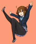  hirasawa_yui k-on! panties panties_under_pantyhose pantyhose school_uniform shiohara_shin'ichi shiohara_shinichi shoes solo underwear uwabaki 