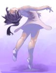  dancing leaning_back purple_hair satou_toshiyuki 