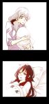  baby blue_eyes family grey_eyes if_they_mated kuma_(bloodycolor) long_hair mother_and_son ruby_rose rwby weiss_schnee white_hair yuri 